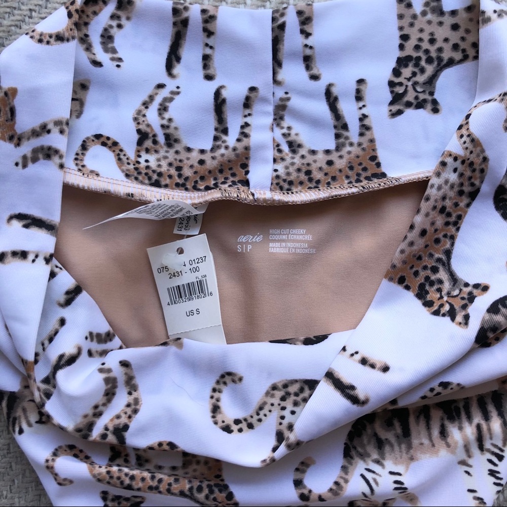 High waisted white vintage tiger print cheeky - Picture 5 of 6